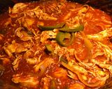 A picture of step 5 of Crockpot Shredded Chicken Paprika.