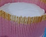 Foto langkah ke 6 dari resep Pocky B'day cake (base cake rainbow cake).
