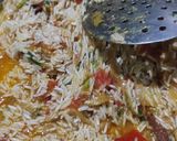A picture of step 11 of Plain Biryani kuska.