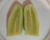 A picture of step 2 of Cucumber chips.