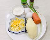 Foto langkah ke 1 dari resep Dadar wortel, kentang dan keju.