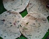 A picture of step 2 of Urad dal puri.