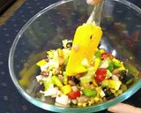 A picture of step 3 of Mexican nachos salad.