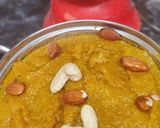 A picture of step 3 of Mango rava halwa today's special sweet for jaganath Puri festival.
