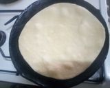 A picture of step 2 of Spicy omelette stuffed 'roti'.
