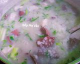 Hình bước làm 2 của món Cháo lòng tim,lưỡi và huyết