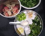 A picture of step 1 of Karonda chutney.