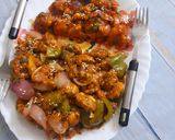 A picture of step 8 of Chilli mushroom & gobhi.