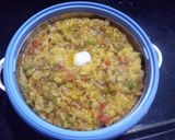 A picture of step 4 of Vegetables Masala khichdi.
