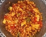 A picture of step 3 of Kala chana chaat.