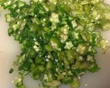 A picture of step 2 of Okra and Mushroom Salad.