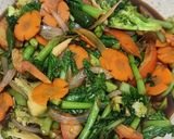 Gambar langkah 4 resipi Sayur Campur Bilis Rangup.
