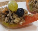 Foto del paso 5 de la receta: Tomates Rosa Rellenos de Ensaladilla de Arroz
