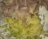 A picture of step 1 of Raw mango fritters.