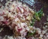 A picture of step 2 of Paneer cheese pav bhaji.