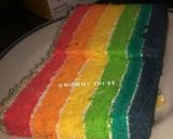 Foto langkah ke 8 dari resep Rainbow CaKe kukus Elim Sugito.