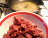 A picture of step 1 of sunshines pepper steak.