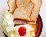 Hình bước làm 3 của món Sandwich ốp la