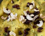 A picture of step 4 of Surati sev khamani.