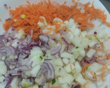 Foto del paso 1 de la receta: Arepa🥯de mazorca🌽rellena de pollo🍗, ensalada y salsa🍎tártara liviana🧆🥙🫓