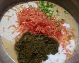 A picture of step 1 of Carrot & spinach pancake.