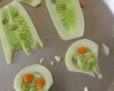 A picture of step 3 of Spooky Veggie Salad.