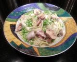 A picture of step 7 of Chris's Veggie Fettuccini Alfredo.