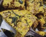 A picture of step 6 of Colocasia/ Arbi leaves instant Dhokla.