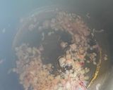 A picture of step 4 of Koli (Chicken) Saaru (runny curry)- Karnataka style.
