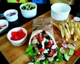 A picture of step 8 of Chicken Gyros Street food of Greek.