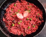 A picture of step 3 of Beetroot, Green Peas Pulao.