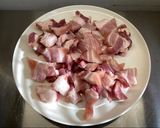 A picture of step 2 of Lu Rou Fan (滷肉饭 - Taiwanese braised pork rice bowl).