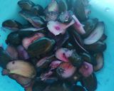 A picture of step 2 of Jamun chat.
