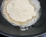 A picture of step 2 of Aata Sheera (wheat halwa).