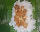 Foto langkah ke 7 dari resep Nasi bakar teri + tempe pedas.