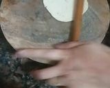 A picture of step 4 of Seven layered puris.