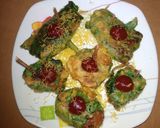 A picture of step 7 of Palak roll.