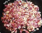 A picture of step 1 of Shakshuka with Eggs and Cheese.