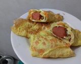 Foto langkah ke 7 dari resep Dadar telor isi sosis.