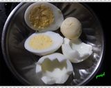 A picture of step 2 of Deviled Eggs .