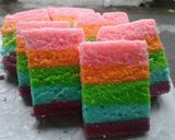 Foto langkah ke 12 dari resep Rainbow Cake Kukus Ny.Liem.
