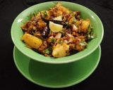 A picture of step 5 of Gujarati Cabbage with coconut & potato.