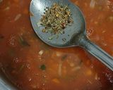A picture of step 5 of Minestrone soup.