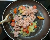 Tonhalas rizs egészségesen🐟🍚🍅🧄 egy gyors ebéd vagy vacsi ötlet recept fázis 5 fotója