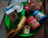 A picture of step 1 of Banana suji cake.