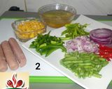 A picture of step 2 of Savoury italian sausage elbow macaroni.