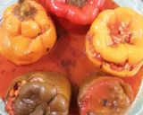 عکس مرحله 1 از دستور فلفل دلمه شکم پر