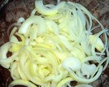 Foto del paso 1 de la receta: Fainá con jamón y cebolla
