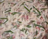Foto del paso 4 de la receta: Esparregueti (Espagueti con espárragos, pollo, tocino)