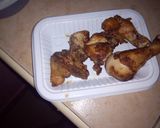 A picture of step 3 of Chips and deep fried chicken.